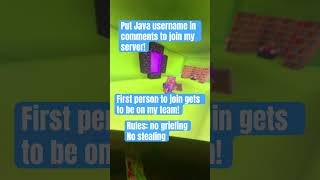Type user in comments to join my Minecraft server only Java