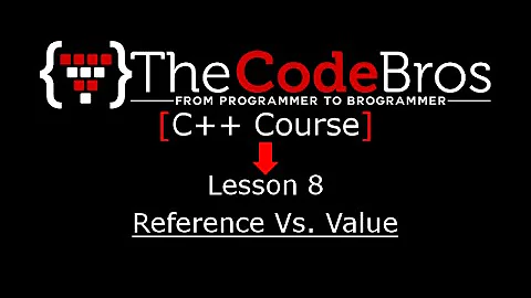 C++ Lesson 8 - Reference Vs. Value - The Code Bros