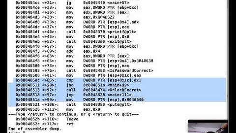 SecurityTube GNU Debugger Expert - Part 9: Disassembling and Cracking a Simple Binary