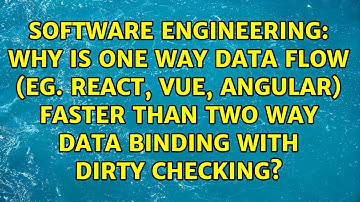 Why is one way data flow (eg. React, Vue, Angular) faster than two way data binding with dirty...