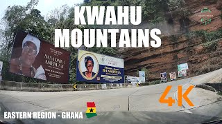 Kwahu Mountains Road Drive from Nkawkaw Eastern Region Ghana 4K