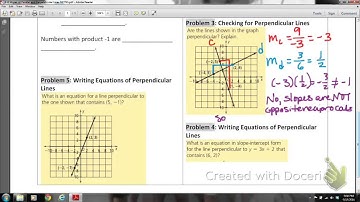 MATHIS GEOM Lesson 3-8 Slopes of Parallel and Perp Lines