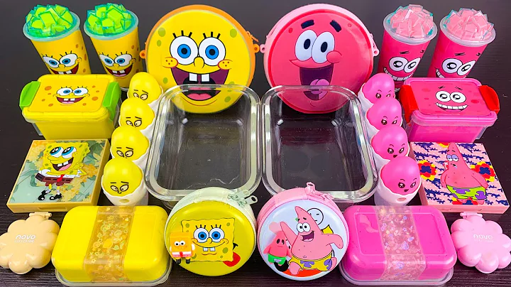 Spongebob vs Patrickstar Slime |Mixing Makeup,Eyes...