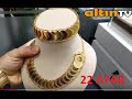 22 AYAR ÇEYREK ALTINLI KOLYE SET(Bileklik Gerdanlık Fiyatları 22k gold necklace designs with weight