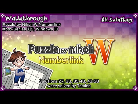 Walkthrough - Puzzle by Nikoli W Numberlink (Xbox, Windows) - All Solutions