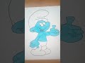 رسم سهل رسم سنفور من كرتون السنافر