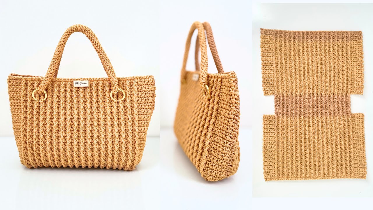 Простая цельная сумка крючком | Легко для начинающих