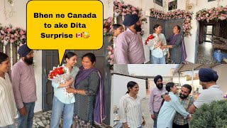 Bhen ne dita surprise Canada to ay viah dekhn 🥳🇨🇦🥹#sanoverbal #sanoverdaviah 