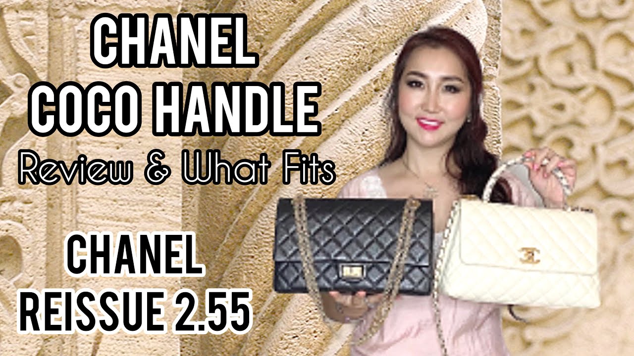 CHANEL COCO HANDLE REVIEW (SMALL) 💖 WHAT FITS 💖 COMPARISON w/ CHANEL  REISSUE 2.55 226💖 MOD SHOTS 