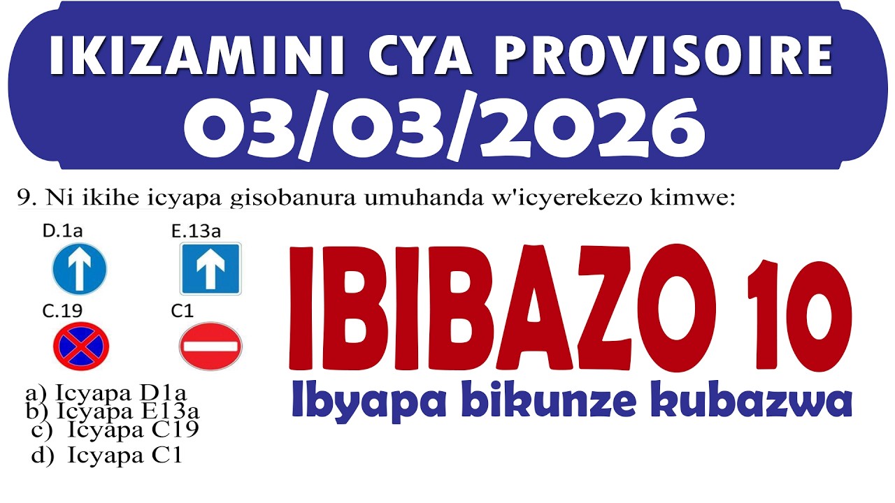 Ikizamini cyakozwe uyu munsi| Ibibazo n'ibisubizo