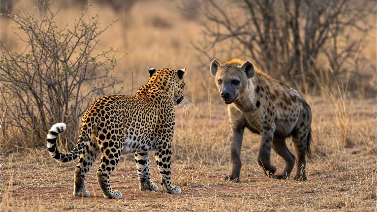 Leopard faces huge hyena to save her cub! 14 Insane Moments of Wild Nature