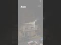 Moment block of flats suddenly COLLAPSES after residents fled when they heard ‘strange noises’