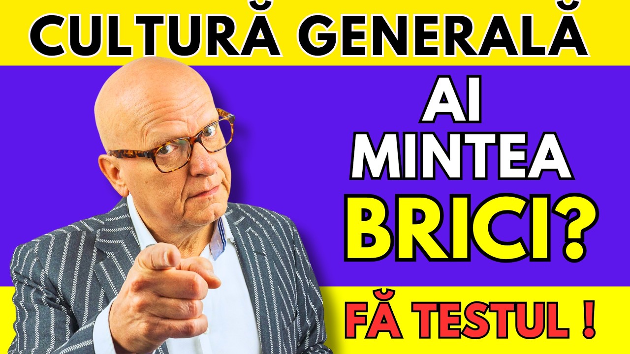 🏆 Doar mințile ascuțite pot trece acest test de 50 de întrebări!