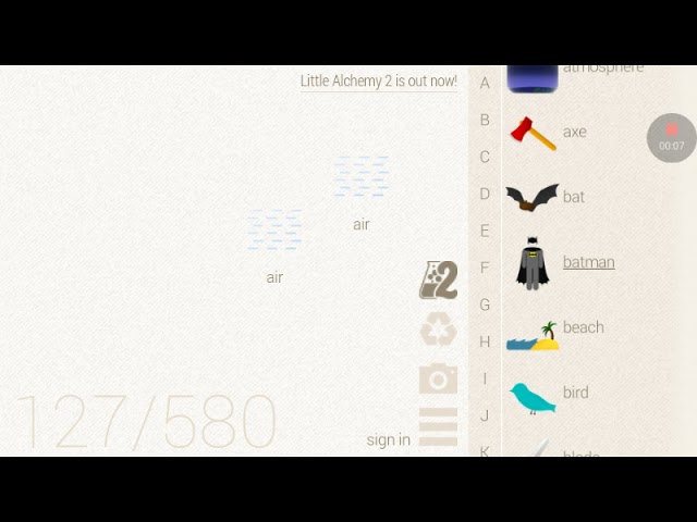 Little Alchemy up to 322 elements