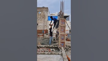 How to Cast Column 🏗 #construction #contentcreator #civilengineering #home #excavator #howto #yt #ig