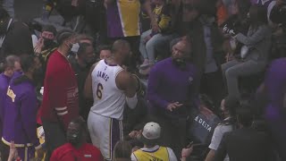 Lakers Lebron James And Phil Handy Exchange Heated Words After First Half Vs  Minnesota | Lakers