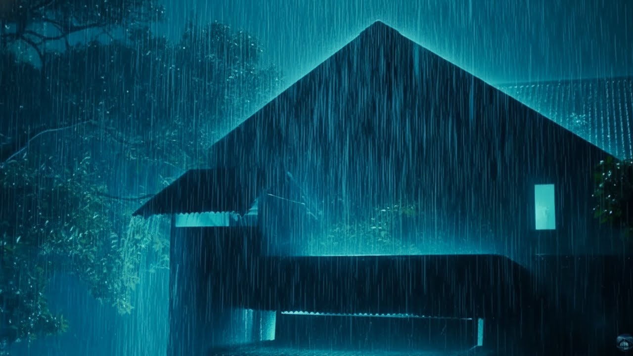 Beat Insomnia in 3 Minutes with Heavy Rain and Steady Thunder Sounds Rattled the Farmhouse at Night
