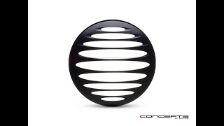 Max-Inc 7 Inch Round Aluminum Headlight Guard - Prison Grill