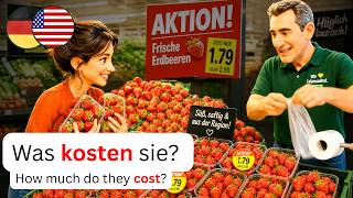 🛒 50 German Supermarket Conversations Every Beginner Should Learn | A1-A2 | REAL GERMAN DAILY