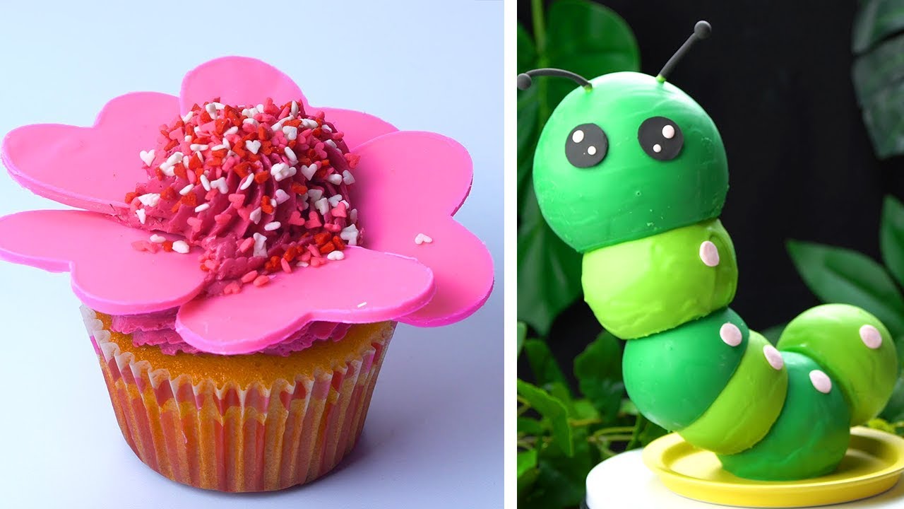 超かわいいグリーンワームケーキの作り方 プロのようなファンシーでユニークなケーキデコレーションアイデア Most Satisfying Cake Tutorial Youtube