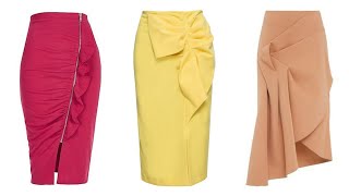 On Trend Extremely Gorgeous Wrap Style Pencil Straight Skirts Designs Ideas For Ladies 2022