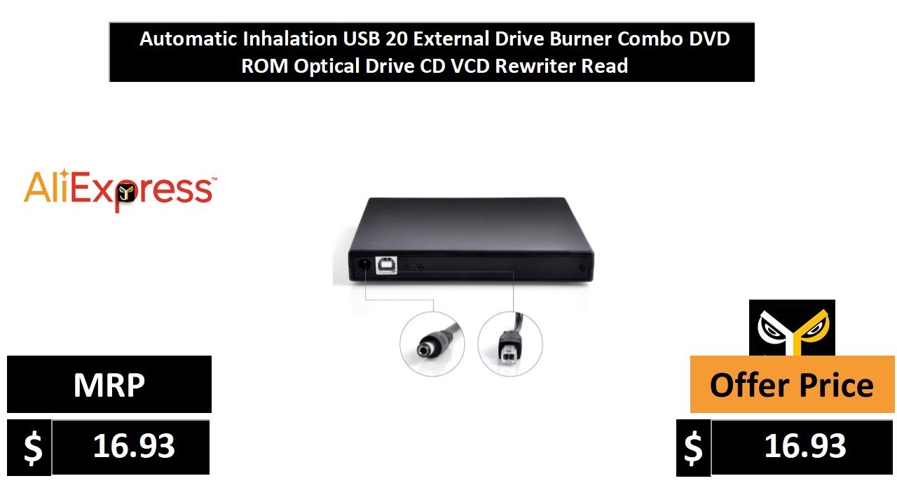 Automatic Inhalation USB 20 External Drive Burner Combo DVD ROM Optical Drive CD VCD Rewriter Read