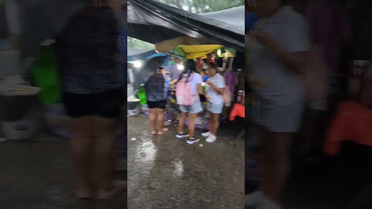 Sunday market in Playa del Carmen during the rainy season!