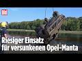 THW, Feuerwehr und DRK rücken an: Angler entdeckt Opel Manta auf Donau-Grund