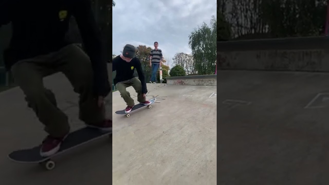 Fakie 360 Inward Heelflip on the bank