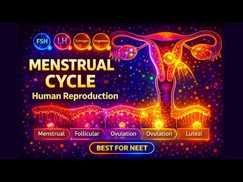 Menstrual Cycle Explained | 3d Animation | Phases, Hormones | Human Reproduction | Best for NEET