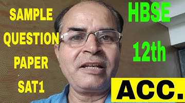 sample question paper accountancy class 12 2023-24 pre board annual by Vijay Kumar #preboards