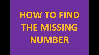 Find Missing Number (numbers up to 19) - subtraction 2