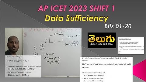 AP ICET Shift 1 2023 Data Sufficiency Bits 1-20