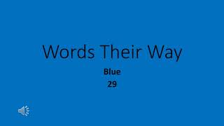 Words Their Way Blue 29