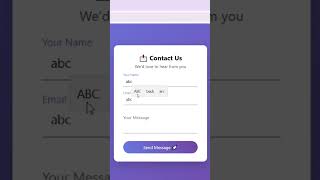 Contact Us Page Design#shorts #coding #viralshort