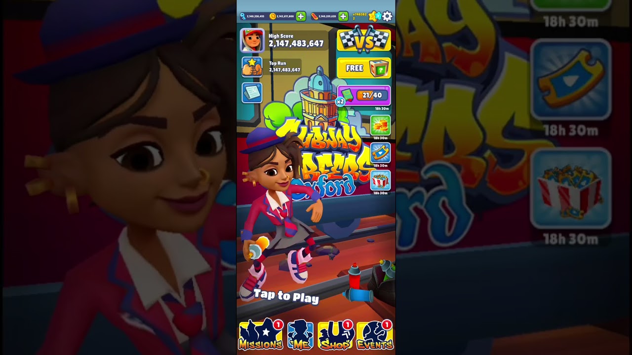 Subway Surfers daily rewards claim video