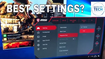 MSI OPTIX MAG241C monitorinstellingen