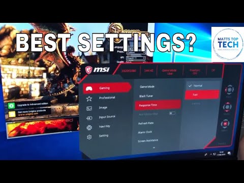 MSI OPTIX MAG241C monitor settings