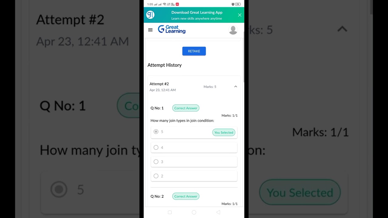 Quiz: Joins Quiz ans!! Great Learning!! True answer 🔥