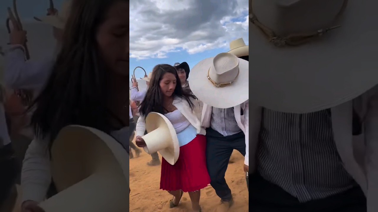 Baile tradicional con caja y flauta en Cajamarca. 