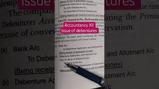#issueofdebentures #debentures#12accounts#cbseclass12#commerce#accountsrevision#boards2026#examready