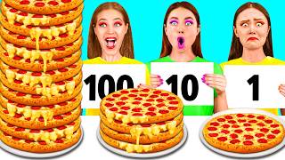 تحدي 100 طبقة من الطعام | المأجورون الطبخ المذهلة TeenTeam Challenge