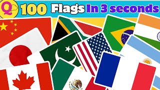 Guess The 100 Flags in 3 seconds |Flag Quiz🌍🧠🏆 screenshot 2