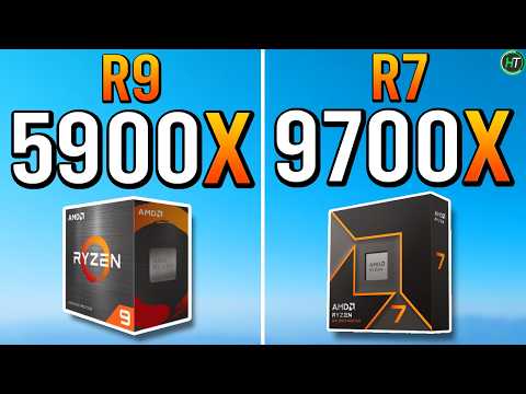 CPU Ryzen 7 9700x R9 5900X vs R7 9700X - More Cores Or GHz Best? - YouTube