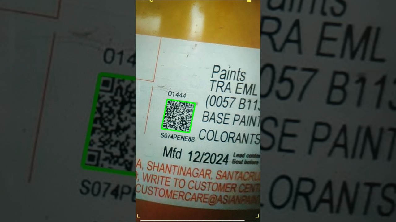Asian Paints BR Code Scan