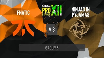 CS:GO - Fnatic vs. Ninjas in Pyjamas [Nuke] Map 1 - ESL Pro League Season 12 - Group B - EU