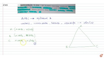 If `DeltaABC` having vertices `A(acostheta_1, asyntheta_1), B(acostheta_2, asyntheta_2), and C(.