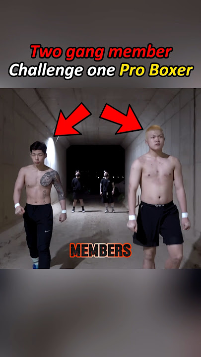 2 gang members vs. 1 professional boxer#boxing