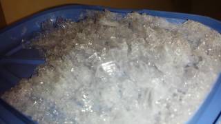 Ice crystals from freezer