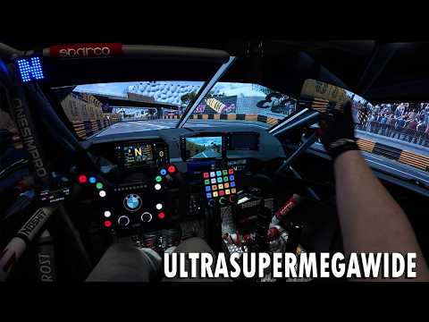 ULTRAMEGASUPERWIDE THREE 48" BORDERLESS MONITORS BRUTAL SIMRACING IMMERSION
